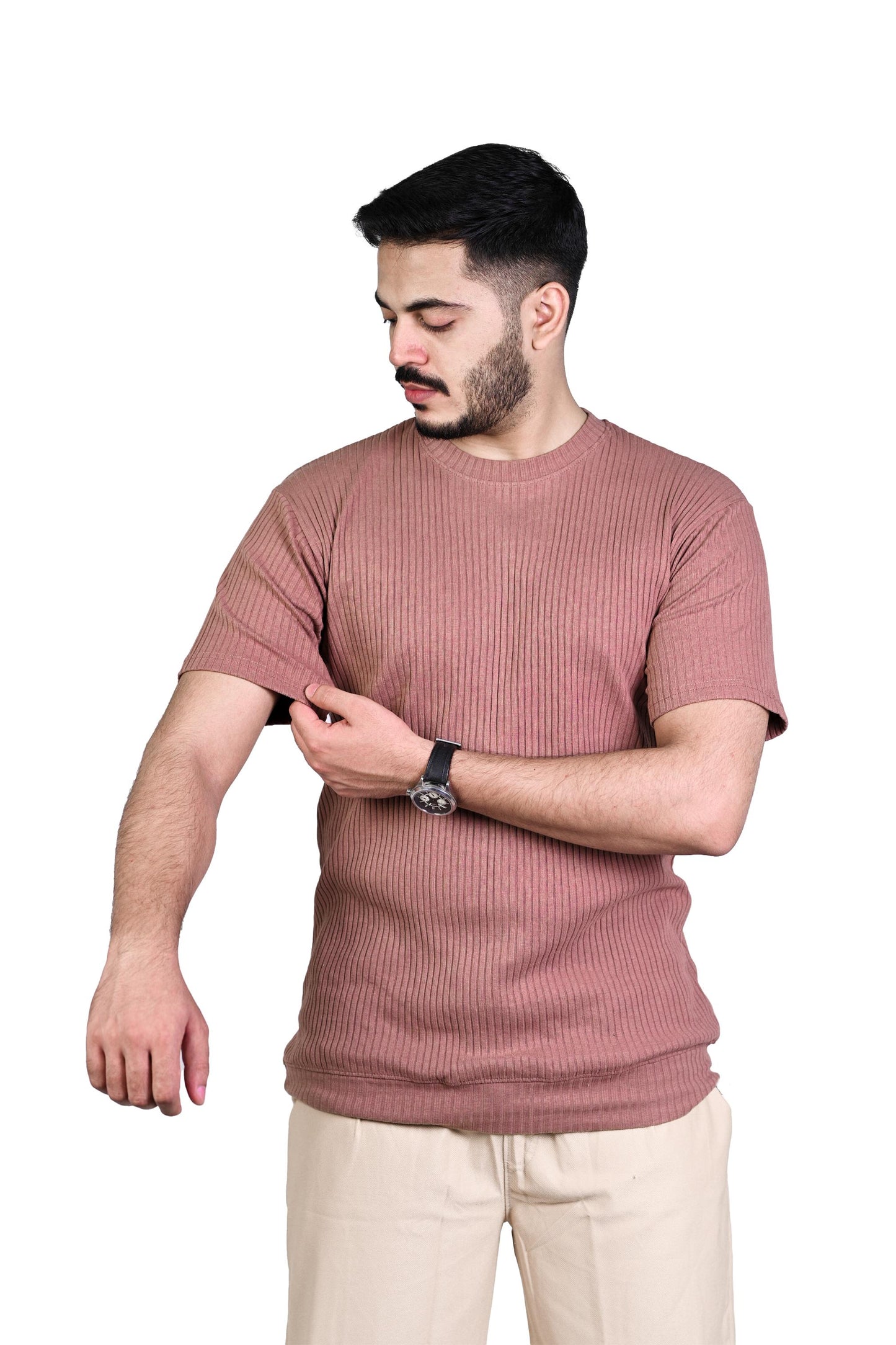 Ribbed-Textured Tee