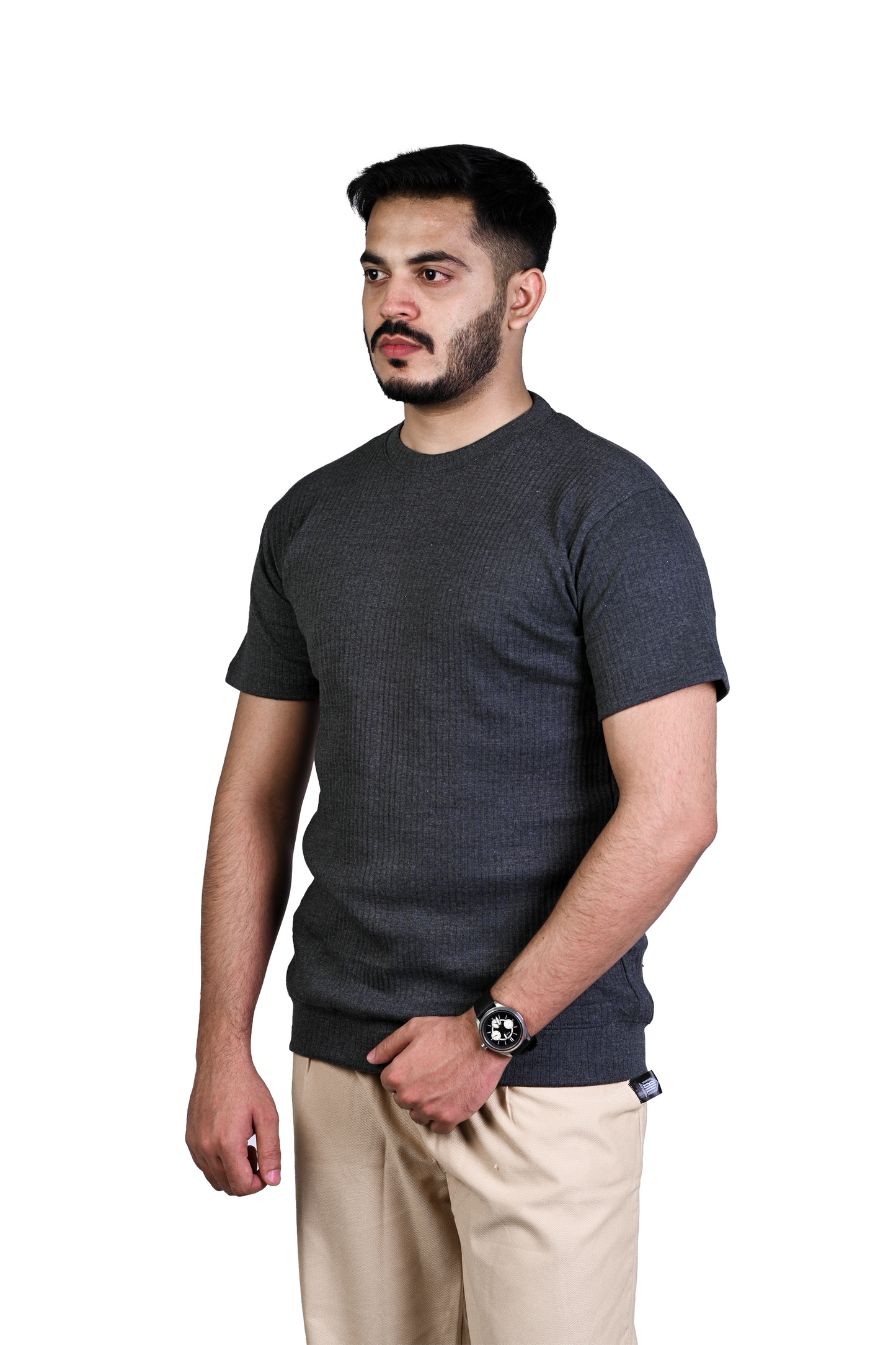 Ribbed-Textured Tee