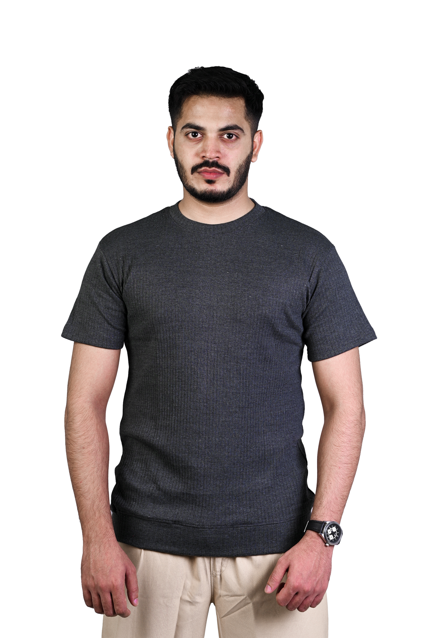 Ribbed-Textured Tee