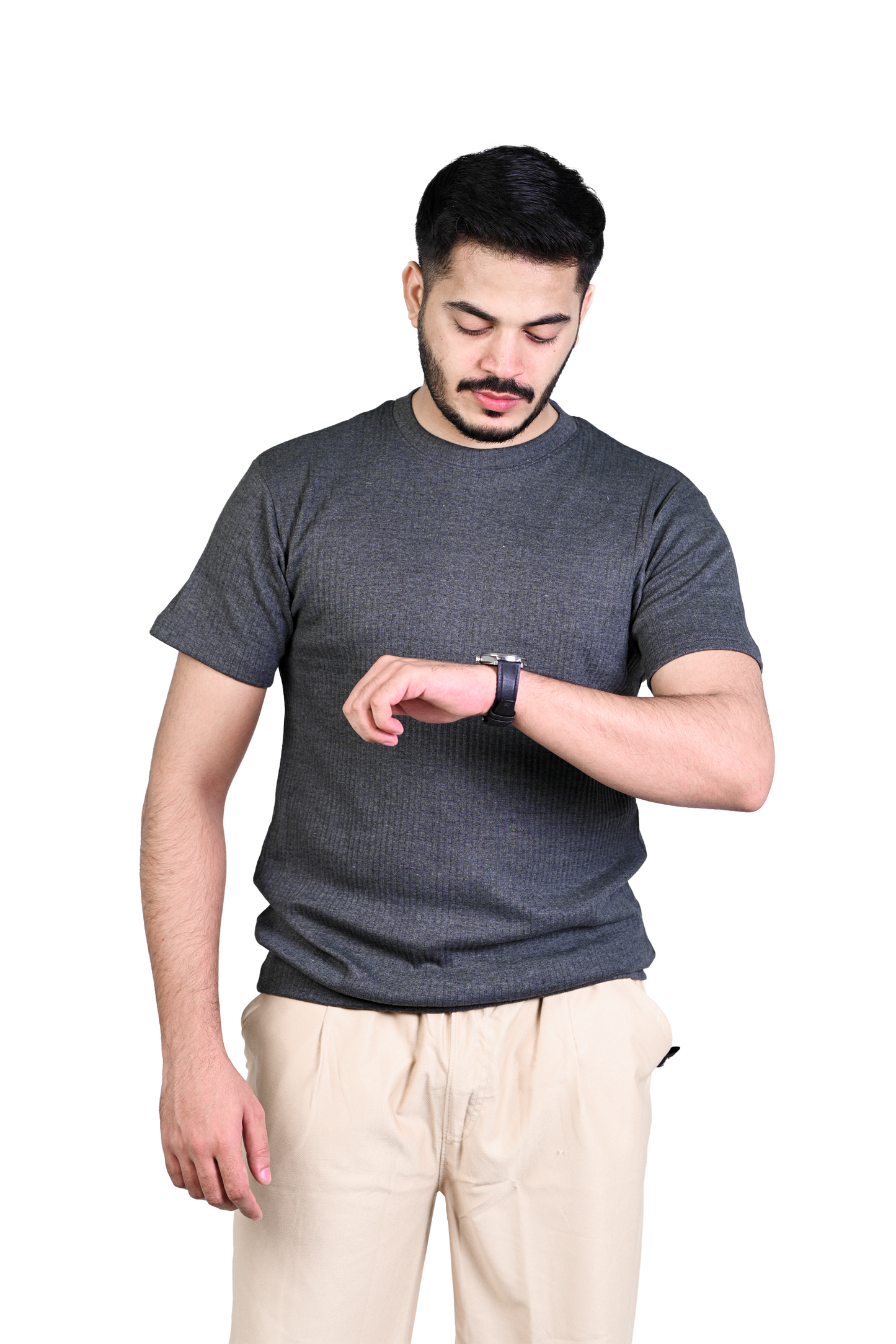 Ribbed-Textured Tee