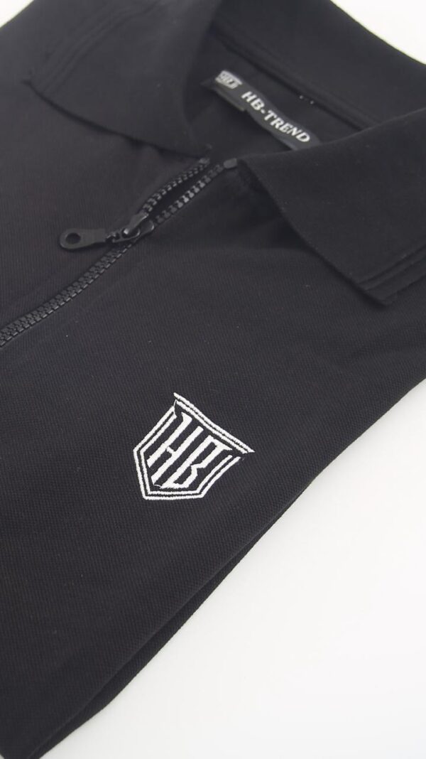 Noir Zipper Polo - Image 2